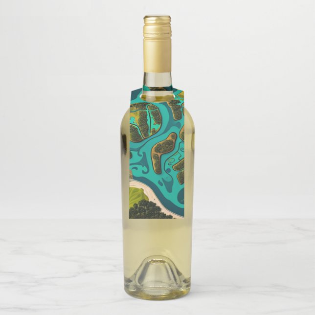 Futuristic Marshlands Bottle Tag (On Bottle)