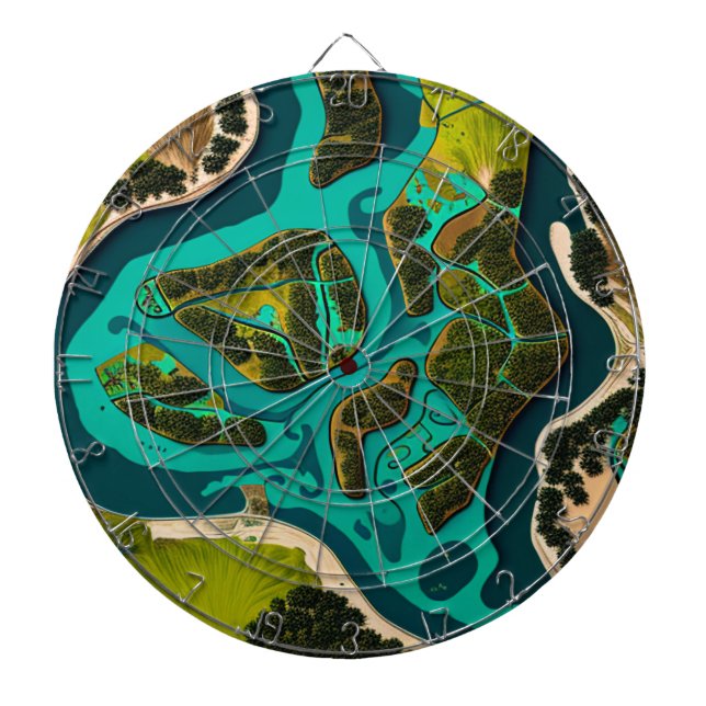Futuristic Marshlands Dartboard (Front)