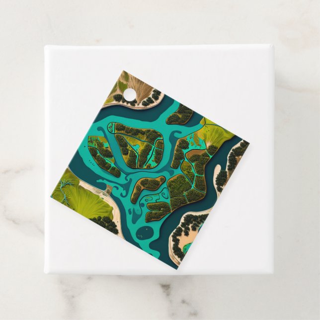 Futuristic Marshlands Favour Tags (In Situ)