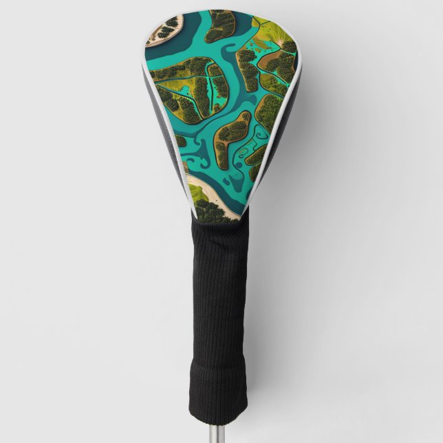 Futuristic Marshlands Golf Head Cover (Front)