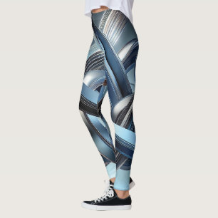 Futuristic Metallic Abstract Women's Leggings