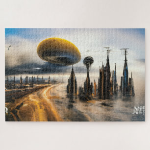 Futuristic Metropolis Jigsaw Puzzle