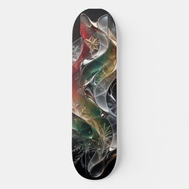 Futuristic Mosaic Column Skateboard (Front)