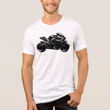 Futuristic Motorcycle Black White Vector 