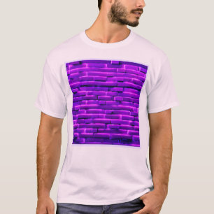 Futuristic Neon Brick Wall Design T-Shirt