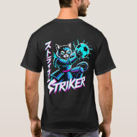 Futuristic Neon Cat Striker Cyberpunk Soccer Fans