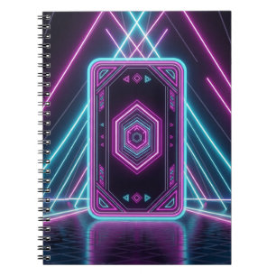 Futuristic Neon Gaming Card Notebook