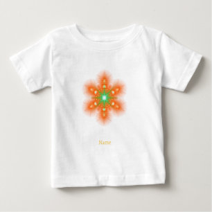Futuristic Neon Glow Flower Graphic Baby T-Shirt
