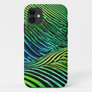 Futuristic Neon Green Stripes  Case-Mate iPhone Case