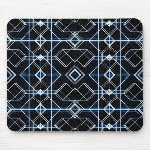 Futuristic Neon Grid Pattern Mouse Pad