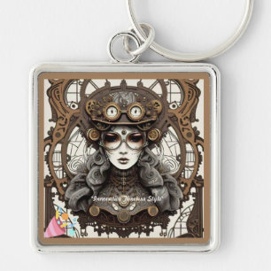 "Futuristic Nostalgia" Key Ring