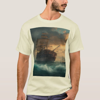 Futuristic Ocean Titans: The Evolution of ship T-Shirt