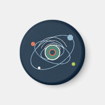 Futuristic Orbits in Cool Blue and Jade