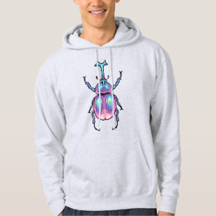 Futuristic Pixel Beetle Streetwear Hoodie