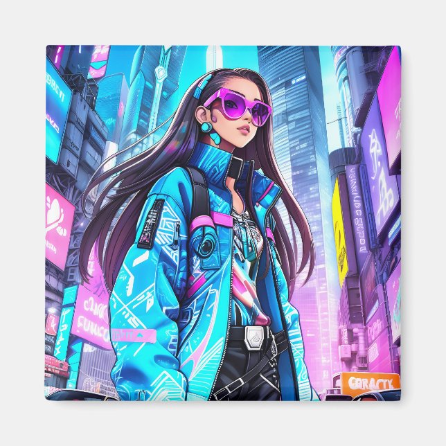 Futuristic Pop Star 0002 Magnet (Front)