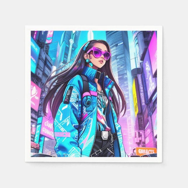 Futuristic Pop Star 0002 Napkin (Front)