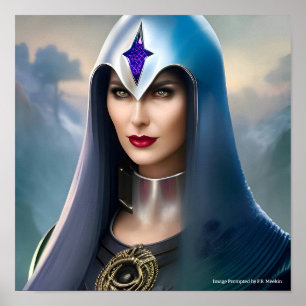 Futuristic Priestess Poster