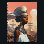 Futuristic Queen Afrofuturistic Science Fiction Notebook<br><div class="desc">Fantasy art products by The Lunarium.</div>