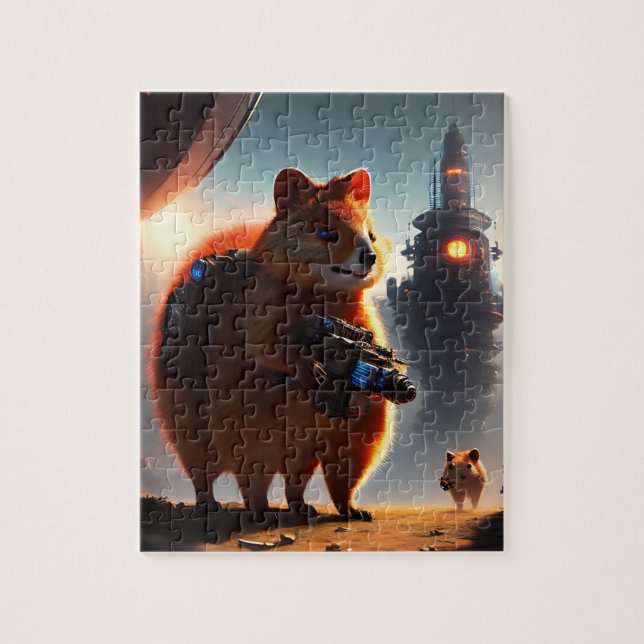 Futuristic Quokka Robot, Jigsaw Puzzle (Vertical)
