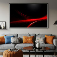 Futuristic Red Light Trails Dark Aesthetic Tech