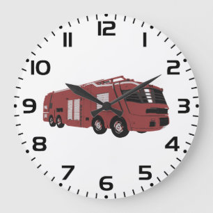Futuristic Red Sci-Fi Command Vehicle Large Clock