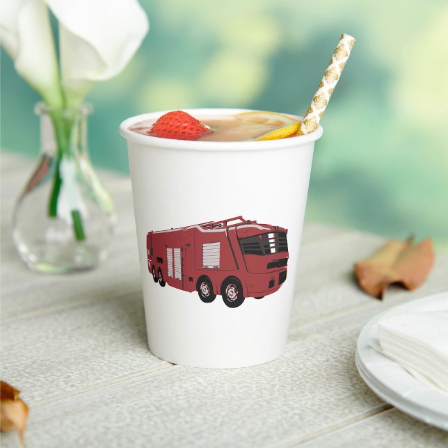 Futuristic Red Sci-Fi Command Vehicle Paper Cups (Creator Uploaded)