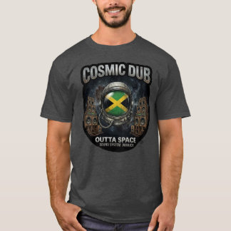Futuristic Reggae Astronaut Helmet Sound System T-Shirt