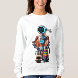 Futuristic retro robot sweatshirt