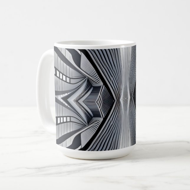 Futuristic Ribs Tunnel   Coffee Mug (Front Left)