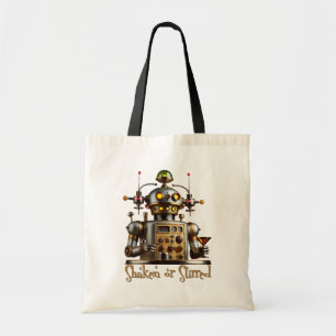 Futuristic Robot Bartender "Shaken or Stirred" Tote Bag