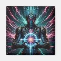 Futuristic Robot Cosmic Core Cyberpunk