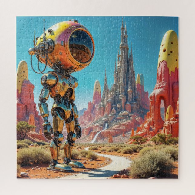 Futuristic Robot Stands Guard Jigsaw Puzzle (Vertical)