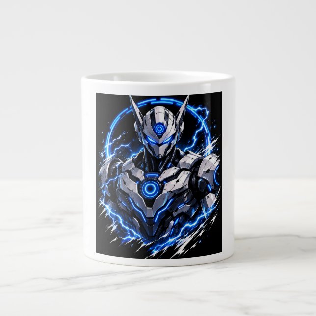 🔷  Futuristic Robot T-Shirt | NEX Large Coffee Mug (Front)