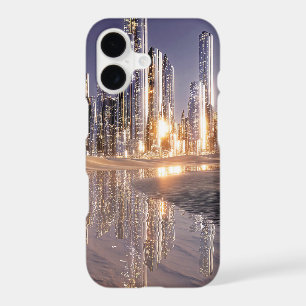 Futuristic Sci-Fi City Reflected In Desert Sands