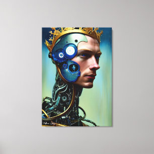 Futuristic Science Fiction Cyborg Man Wall Art 