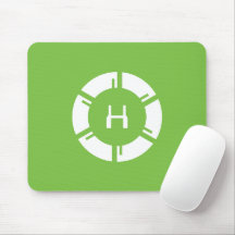 Futuristic SciFi Circle With Custom Monogram Green