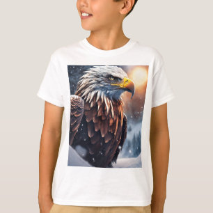 Futuristic Snow Eagle Logo T-Shirt