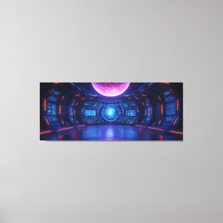 futuristic space exploration control panel canvas print