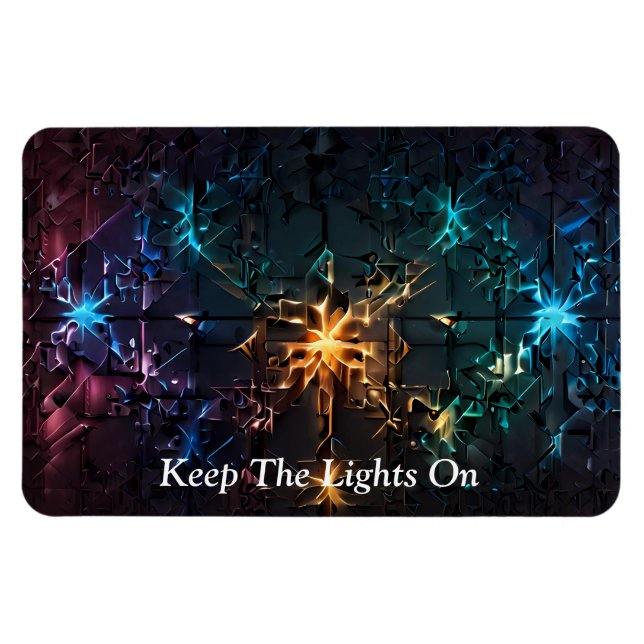 Futuristic Space Laser Light Show Magnet (Horizontal)