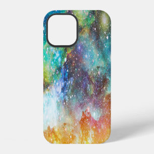 Futuristic space, starry nebula background. iPhone 12 case