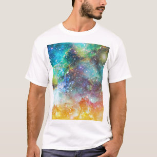 Futuristic space, starry nebula background. T-Shirt