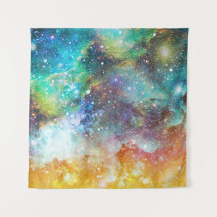 Futuristic space, starry nebula background. tapestry