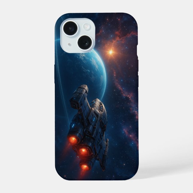 Futuristic Spaceship iPhone 15 Case (Back)
