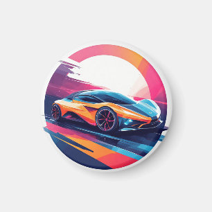 Futuristic Sports Car Magnet