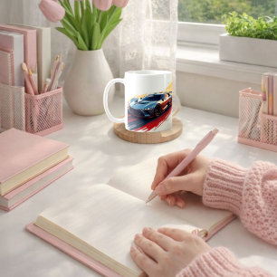 Futuristic Sports Car – Sleek AI-Generated Design Coffee Mug