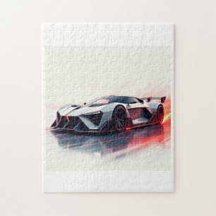 Futuristic Sports Car – Sleek AI-Generated Design Jigsaw Puzzle
