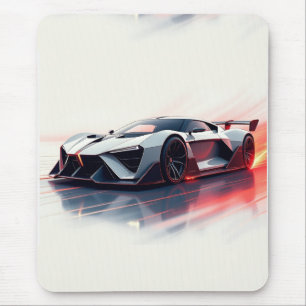 Futuristic Sports Car – Sleek AI-Generated Design  Mouse Pad