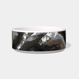 Futuristic Stone Patterns 2 Pet Bowl