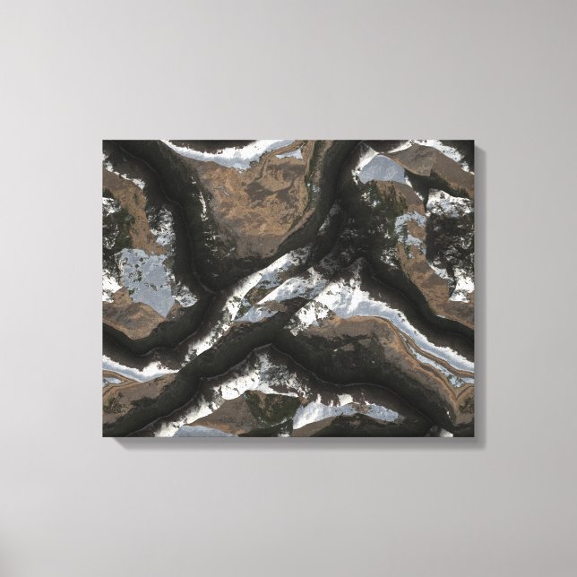Futuristic Stone Patterns 2 Wrapped Canvas (Front)
