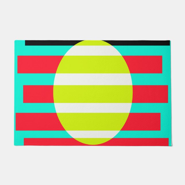 Futuristic sunset doormat (Front)